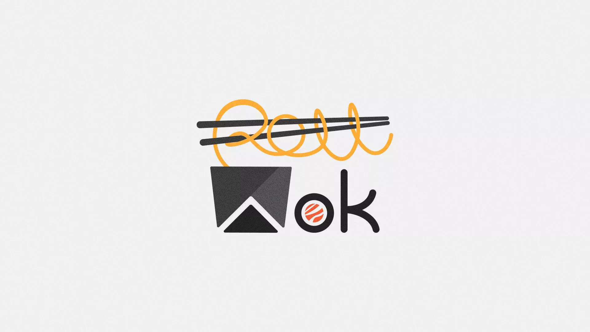 Разработка логотипа суши-бара «Roll Wok Club» в Иркутске